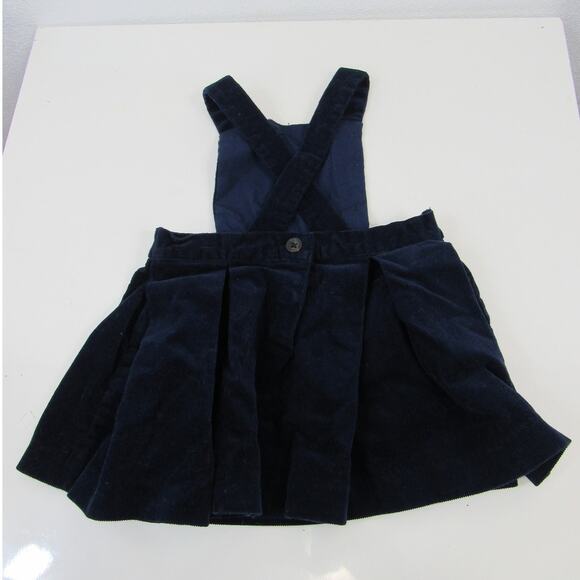 Ralph Lauren 9M Corduroy Overalls Jumper Navy Pleated Jumper Criss Cross Straps - Picture 4 of 6